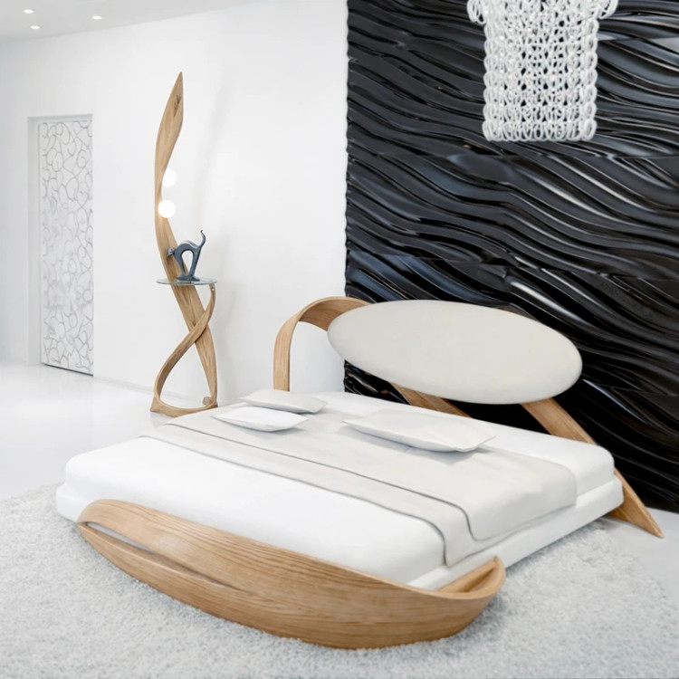 محصول نمونه تستی تخت خواب چوبی 2 نفره مدل دلوین سایز 200×180 سانتی متر